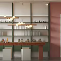 Elegant Modern Kitchenware Boutique Showcasing Luxury Kitchen Products And Cabinets 3d model