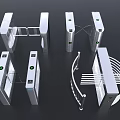 Various Types of Public Facility Turnstiles with Modern Stainless Steel Design and Access Control Features