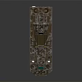 Armored Military Vehicle With 6x6 Wheels Mounted Weapons And Camouflage Design