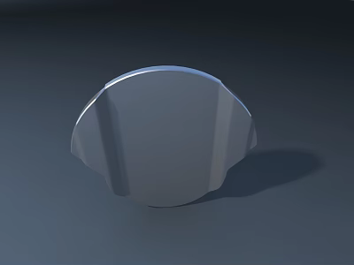 Modern Sleek Silver Metallic Curved Reception Desk With Smooth Surface 3d model