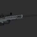 Modern Sniper Rifle With Tactical Scope And Long Barrel Design Features 3d model