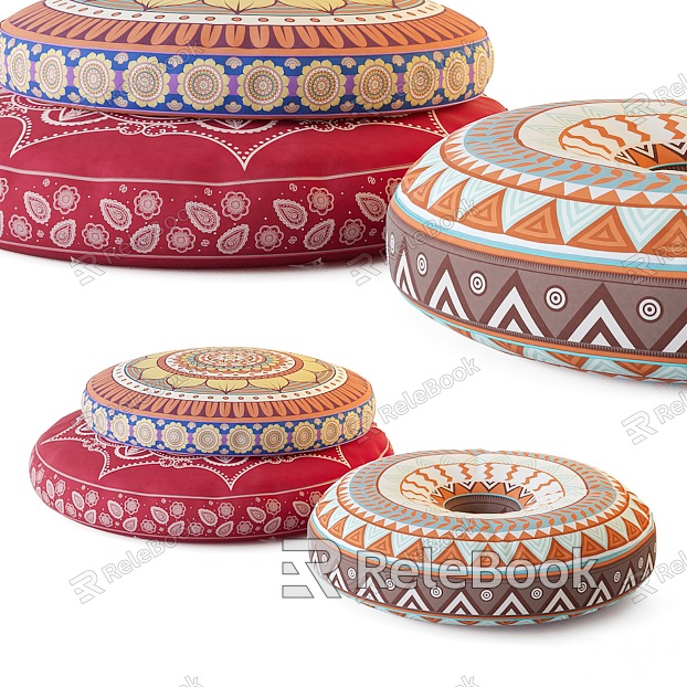 Ethnic Style Cushion Fabric Round Tatami Cushion model