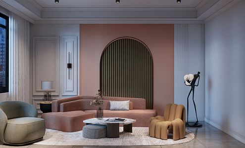 Nordic Living Room 3d model