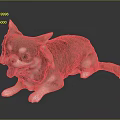 Cute Brown Chihuahua Lying on Black Surface with Tongue Out and Playful Expression