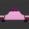 Kids Pink Green Toy Go Kart Design With Racing Seat And Wheels
