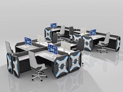 Modern Ergonomic Office Chair With Adjustable Swivel Function For Workplace Workstations 3d model