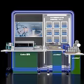 Exhibition Hall Culture Wall Featuring Digital Screen Molecular Structure Charts And Display Tables