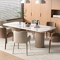 Modern Dining Table Chair Combination Dining Table Chair 3d model