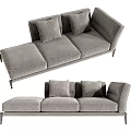 Modern chaise longue multiplayer sofa 3d model