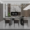 Luxury Modern Double Height Living And Dining Room With Spacious Layout And Soft Ambient Lighting
