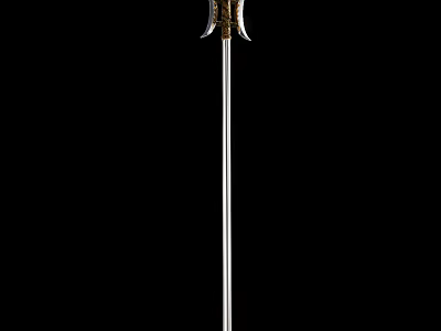 Antique Decorative Sword With Metallic Blade And Ornate Hilt Design 3d model