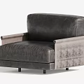 Modern Gray Armchair Featuring Textured Fabric Sleek Design and Sturdy Black Legs