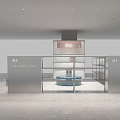 211 Luxury Brand Retail Store With Glass Display Cases And Central Counter