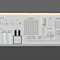 Technical Engineering Background Wall With Colorful Diagrams Lines And Dimension Labels