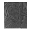 Gray Geometric 3D Textured Wall Decor With Abstract Panel Design 3d model