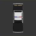 Vintage Police Car With Blue Red Emergency Lights And Side Badge On Gray Body