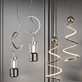 Modern Pendant Lights With Various Designs Including Spiral Spherical And Ring Shapes