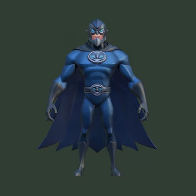 Modern game character villain night owl 3d model Modern game character villain night owl 3d model