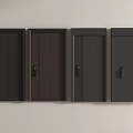 Security Doors in Different Colors and Various Designs Displayed Side by Side 3d model