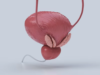 Abdominal Organs 3D Anatomical Model Showing Bladder Ureters and Prostate Gland Structure 3d model