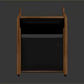 Elegant Modern Wooden Chair With Black Upholstered Seat Backrest And Armrests