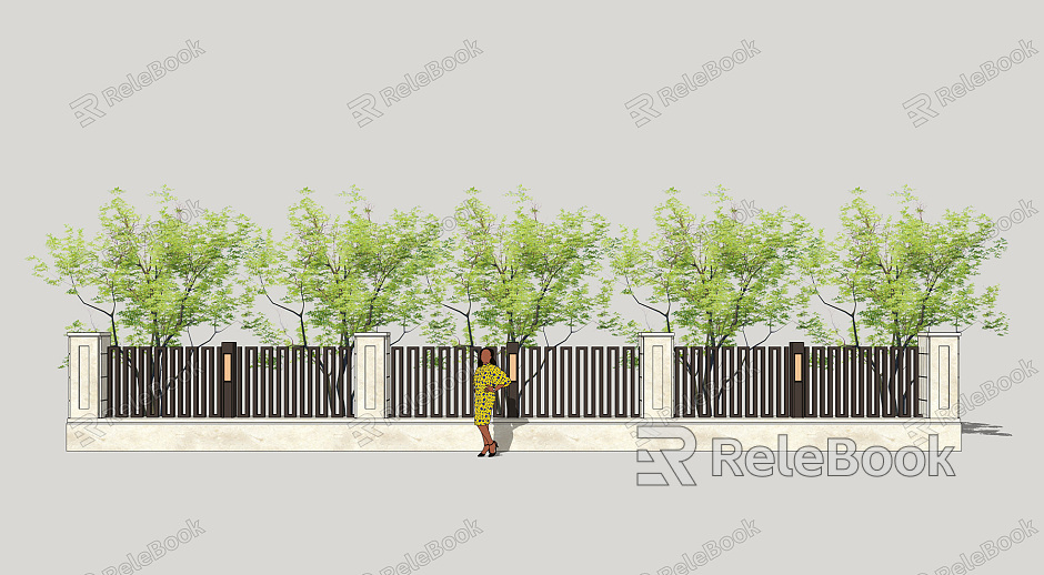 Modern fence residential area fence model