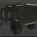 Green Armored Functional Vehicle With Sturdy Design Large Tires Front Protective Grilles And ARBAN Branding