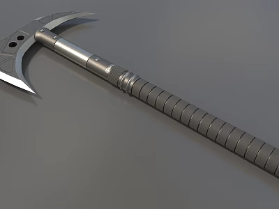 Hardware Tool Axe with Double Edged Stainless Steel and Textured Handle 3d model