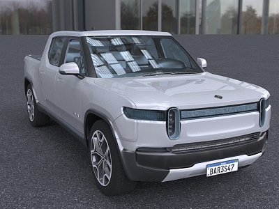 Modern Pickup Pure Electric Pickup Low Edition 3d model