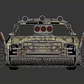 Post Apocalyptic Armored Vehicle With Spikes Solar Panels And Rustic Design 3d model