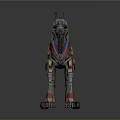 Detailed Cybernetic Robotic Dog with Mechanical Gears and Metallic Body