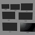 Sony Televisions with Various Screen Sizes Ranging from 50 to 105 Inches 3d model