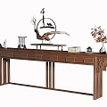 New Chinese-style Solid Wood Case Table Display Cabinet 3d model