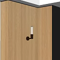 Modern Interior Design With Stylish Wall Lamp On Wooden Wall And Ceiling Light