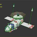 Advanced Satellite Communication Equipment with Solar Panels Antenna and TM Markings