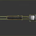 Tactical Submachine Gun With Wooden Grip Metal Barrel Detachable Magazine And Muzzle Device