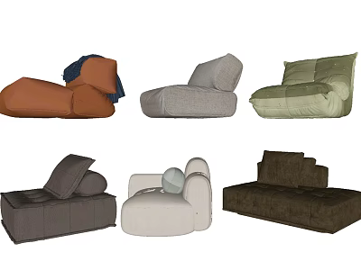 Comfortable Bean Bag Sofa With Various Colors And Stylish Designs For Home Use 3d model