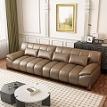 Middle style sofa living room 3d model