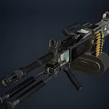 Advanced Futuristic Tactical Rifle With Scope Magazine Camouflage And Mechanical Parts