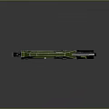 Futuristic Green Weapon With Modern Sleek Structure And Sci-Fi Tactical Features 3d model