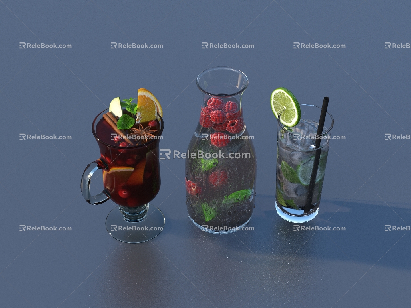 Juice Drink Glass 3d model