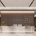 Modern Front Desk Advanced Lobby Front Desk Negotiation Area 3d model