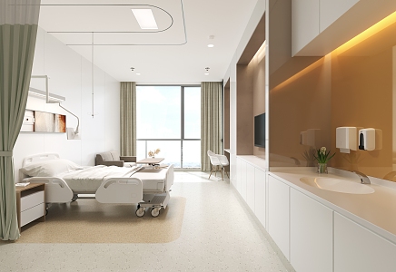 Hospital Ward VIP Single Room 3d model