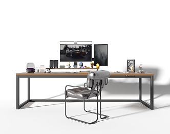 Computer Desk Study Desk Office Desk E-sports Table E-sports Room 3d model