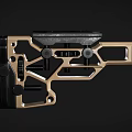 Modern Tactical Rifles Two Different Colors Black And Tan With Rail System And Grip Design