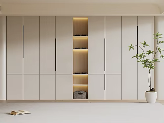Modern Cream Style Wardrobe Bedroom Wardrobe Children's Room Wardrobe Finished Wardrobe 3d model