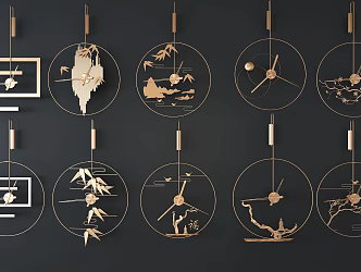 Light Luxury Clock and Watch 3d model