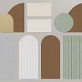 Wall Panels In Various Shapes Textures And Styles For Interiors 3d model