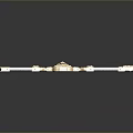 Elegant Luxury Belt With Golden Decorative Accents And White Fabric Strap