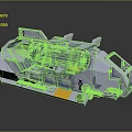 Modern Spaceship Spacecraft Spacecraft 3d model